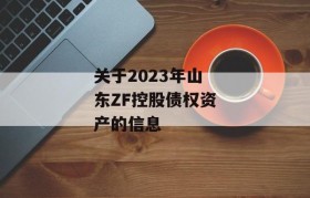关于2023年山东ZF控股债权资产的信息