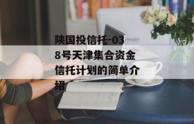 陕国投信托-038号天津集合资金信托计划的简单介绍