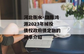 河北衡水·饶阳鸿源2023年城投债权政府债定融的简单介绍