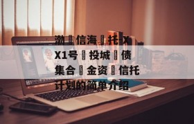 渤‮信海‬托-XX1号‮投城‬债集合‮金资‬信托计划的简单介绍