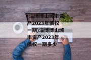 (淄博博山城市资产2023年债权一期)淄博博山城市资产2023年债权一期多少