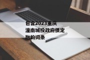包含2023重庆潼南城投政府债定融的词条