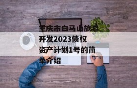重庆市白马山旅游开发2023债权资产计划1号的简单介绍