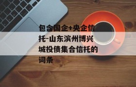 包含国企+央企信托-山东滨州博兴城投债集合信托的词条
