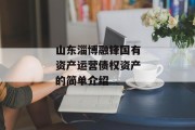 山东淄博融锋国有资产运营债权资产的简单介绍