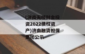 (济南天桥财金投资2022债权资产)济南融资担保集团公示