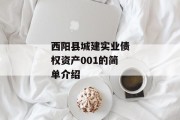 西阳县城建实业债权资产001的简单介绍