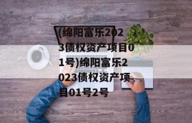 (绵阳富乐2023债权资产项目01号)绵阳富乐2023债权资产项目01号2号