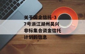 关于国企信托-37号浙江湖州吴兴非标集合资金信托计划的信息