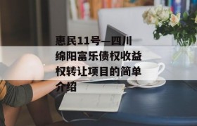 惠民11号—四川绵阳富乐债权收益权转让项目的简单介绍