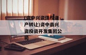 (资中兴资债权资产转让)资中县兴资投资开发集团公司