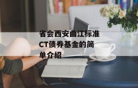 省会西安曲江标准CT债券基金的简单介绍