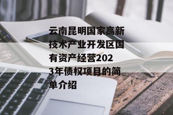 云南昆明国家高新技术产业开发区国有资产经营2023年债权项目的简单介绍
